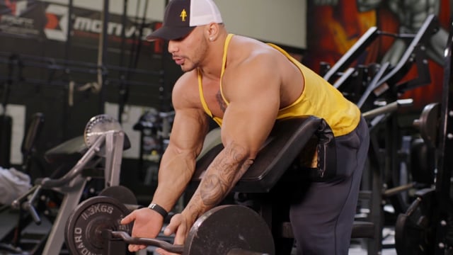 Seated Preacher E-Z Bar Curl