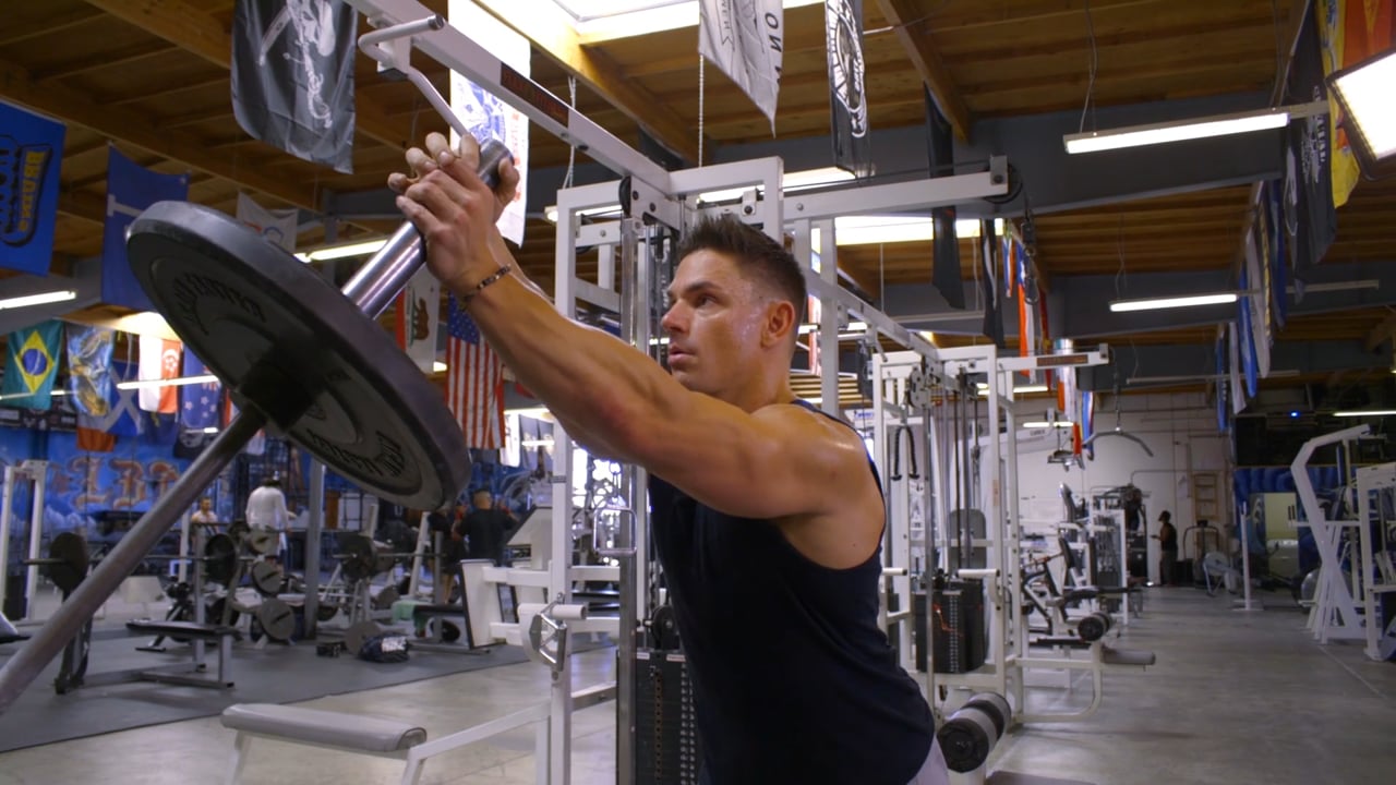 Standing One Arm Landmine Press
